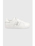 EA7 Emporio Armani Kožené sneakers boty Classic Perf bílá barva - Pepit.cz