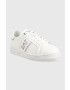 EA7 Emporio Armani Kožené sneakers boty Classic Perf bílá barva - Pepit.cz