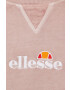 Ellesse Bavlněná mikina pánská hnědá barva s aplikací SHM13145-BROWN - Pepit.cz