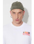 Ellesse Bavlněné tričko bílá barva s potiskem SHR17638-BEIGE - Pepit.cz