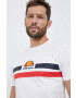 Ellesse Bavlněné tričko bílá barva s potiskem - Pepit.cz