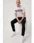 Ellesse Bavlněné tričko bílá barva s potiskem SHM13822-WHITE - Pepit.cz