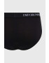 Emporio Armani Underwear Bavlněné slipy 3-pack černá barva - Pepit.cz