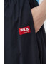 Fila Kalhoty dámské černá barva široké high waist - Pepit.cz