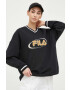 Fila Mikina x Hailey Bieber dámská černá barva s aplikací - Pepit.cz