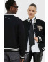 Filling Pieces Vlněná bomber bunda Varsity Jacket černá barva přechodná oversize 81422201863 - Pepit.cz