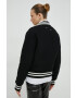 Filling Pieces Vlněná bomber bunda Varsity Jacket černá barva přechodná oversize 81422201863 - Pepit.cz