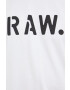 G-Star Raw Bavlněné tričko bílá barva s potiskem - Pepit.cz