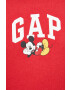 Gap Mikina x Disney pánská červená barva s kapucí s potiskem - Pepit.cz