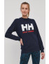 Helly Hansen Mikina dámská tmavomodrá barva s potiskem 34003-071 - Pepit.cz