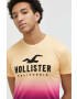 Hollister Co. Bavlněné tričko žlutá barva - Pepit.cz