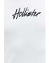 Hollister Co. Bavlněné tričko s dlouhým rukávem bílá barva s aplikací - Pepit.cz