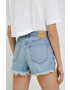 Hollister Co. Džínové šortky dámské hladké high waist - Pepit.cz