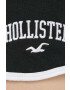 Hollister Co. Kraťasy dámské černá barva s aplikací medium waist - Pepit.cz