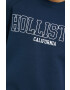 Hollister Co. Mikina dámská tmavomodrá barva s potiskem - Pepit.cz