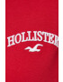 Hollister Co. Mikina pánská bílá barva s kapucí hladká - Pepit.cz