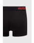 Hugo Boxerky 3-pack pánské černá barva - Pepit.cz