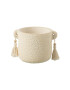 J-Line Květináč Tassel Ceramic Cream Small - Pepit.cz