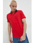 Jack & Jones Bavlněné polo tričko JJEJOE červená barva s potiskem 12221190 - Pepit.cz