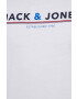 Jack & Jones Bavlněné pyžamové tričko bílá barva s potiskem - Pepit.cz