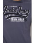 Jack & Jones Bavlněné tričko bílá barva s potiskem - Pepit.cz