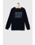 Jack & Jones Dětská mikina tmavomodrá barva s potiskem - Pepit.cz