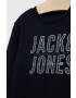 Jack & Jones Dětská mikina tmavomodrá barva s potiskem - Pepit.cz