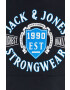 Jack & Jones Mikina pánská černá barva s kapucí s potiskem - Pepit.cz