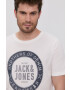 Jack & Jones Tričko pánský oranžová barva s potiskem - Pepit.cz