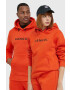 Kangol Mikina unisex oranžová barva s kapucí s potiskem - Pepit.cz