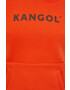 Kangol Mikina unisex oranžová barva s kapucí s potiskem - Pepit.cz