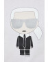 Karl Lagerfeld Bavlněné tričko bílá barva s potiskem - Pepit.cz