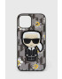 Karl Lagerfeld Obal na telefon iPhone 13 mini 54'' šedá barva - Pepit.cz