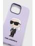 Karl Lagerfeld Obal na telefon iPhone 14 Pro Max 67'' fialová barva - Pepit.cz