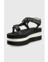 Karl Lagerfeld Sandály Velocita Hi Wedge VELOCITA HI WEDGE dámské černá barva na platformě KL82900 - Pepit.cz