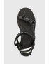 Karl Lagerfeld Sandály Velocita Hi Wedge VELOCITA HI WEDGE dámské černá barva na platformě KL82900 - Pepit.cz