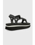 Karl Lagerfeld Sandály VELOCITA WEDGE dámské černá barva na platformě KL81900A - Pepit.cz