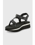 Karl Lagerfeld Sandály VELOCITA WEDGE dámské černá barva na platformě KL81900A - Pepit.cz