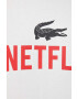 Lacoste Bavlněné tričko x Netflix bílá barva TH7343-70V - Pepit.cz