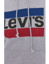 Levi's Bavlněná mikina pánská zelená barva s potiskem - Pepit.cz