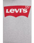 Levi's Bavlněná mikina pánská šedá barva s kapucí s potiskem 38424.0000-Reds - Pepit.cz