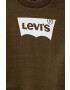 Levi's Dětská bavlněná mikina zelená barva s potiskem - Pepit.cz