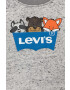 Levi's Dětská mikina šedá barva s potiskem - Pepit.cz