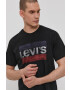 Levi's Tričko pánské černá barva s potiskem 39636.0050-Blacks - Pepit.cz