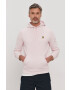 Lyle & Scott Bavlněná mikina pánská růžová barva hladká - Pepit.cz