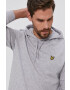 Lyle & Scott Bavlněná mikina pánská šedá barva melanžová - Pepit.cz