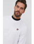 Lyle & Scott Bavlněná mikina pánská bílá barva hladká - Pepit.cz