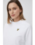 Lyle & Scott Bavlněná mikina dámská bílá barva hladká - Pepit.cz