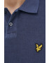 Lyle & Scott Bavlněné polo tričko tmavomodrá barva hladký - Pepit.cz