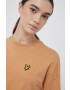 Lyle & Scott Bavlněné tričko béžová barva - Pepit.cz